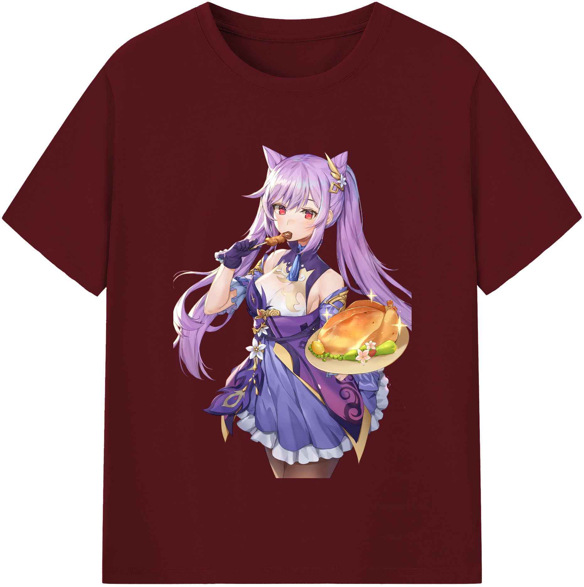 げんし神 刻晴 こくせい genshin Kokusei 綿100％半袖Tシャツ（フロントプリント）